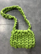 Load image into Gallery viewer, Diy Chunky Handbag,Thick Cotton Wool Woven Handbag, Handmade Coarse Wool Knitted Bucket Bag
