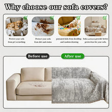 Load image into Gallery viewer, One-piece Fringed Chenille Sofa Cover | Pet &amp; Kid Friendly Non-slip Couch Protector
