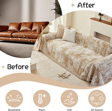 Load image into Gallery viewer, One-piece Fringed Chenille Sofa Cover | Pet &amp; Kid Friendly Non-slip Couch Protector
