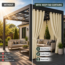 Load image into Gallery viewer, Extra-Wide Outdoor Curtains for Patio Privacy, Shade &amp; Weather Protection
