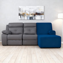 Load image into Gallery viewer, Single Chaise L-Shaped Sofa Cover, Solid Color Stretchy Full Coverage Slipcover
