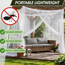 Load image into Gallery viewer, King Size Mosquito Net Netting for Bed &amp; Outdoor Camping, Dual Door Net Canopy with Hanging Hardware
