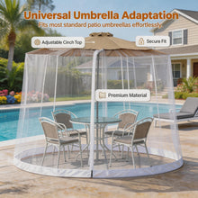 Load image into Gallery viewer, Patio Umbrella Mosquito Netting for 7.5ft to 11ft Umbrellas | Outdoor Insect Mesh Screen for Garden &amp; Deck
