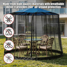 Load image into Gallery viewer, Patio Umbrella Mosquito Netting for 7.5ft to 11ft Umbrellas | Outdoor Insect Mesh Screen for Garden &amp; Deck
