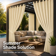 Load image into Gallery viewer, Extra-Wide Outdoor Curtains for Patio Privacy, Shade &amp; Weather Protection
